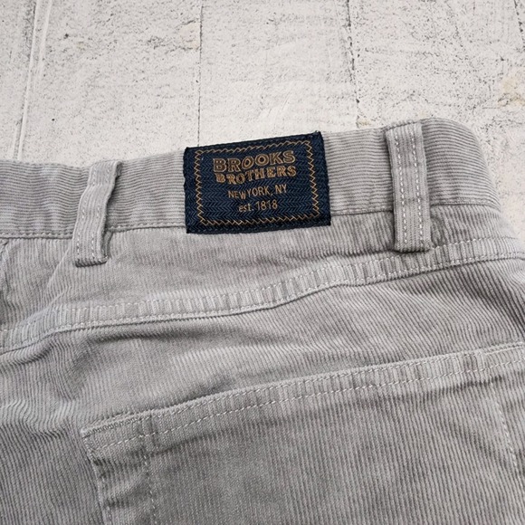 Brooks Brothers Gray Slim Fit Corduroy Cotton Stretch‎ Pants Men's Size 32x32 - Picture 6 of 9
